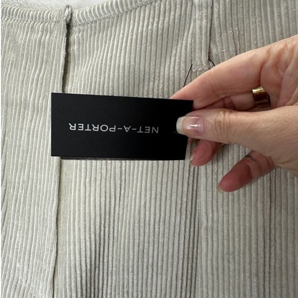 NWT Brunello Cucinelli Oversize Sand Beige Front Pleat Wide Leg Corduroy Pant 12 - Picture 6 of 16